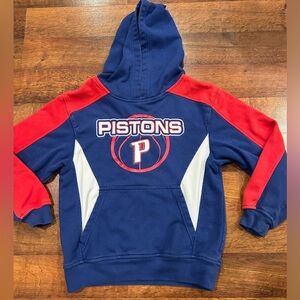 Detroit Pistons NBA Youth 10/12 Hoodie Medium Boys Blue Basketball Sweatshirt